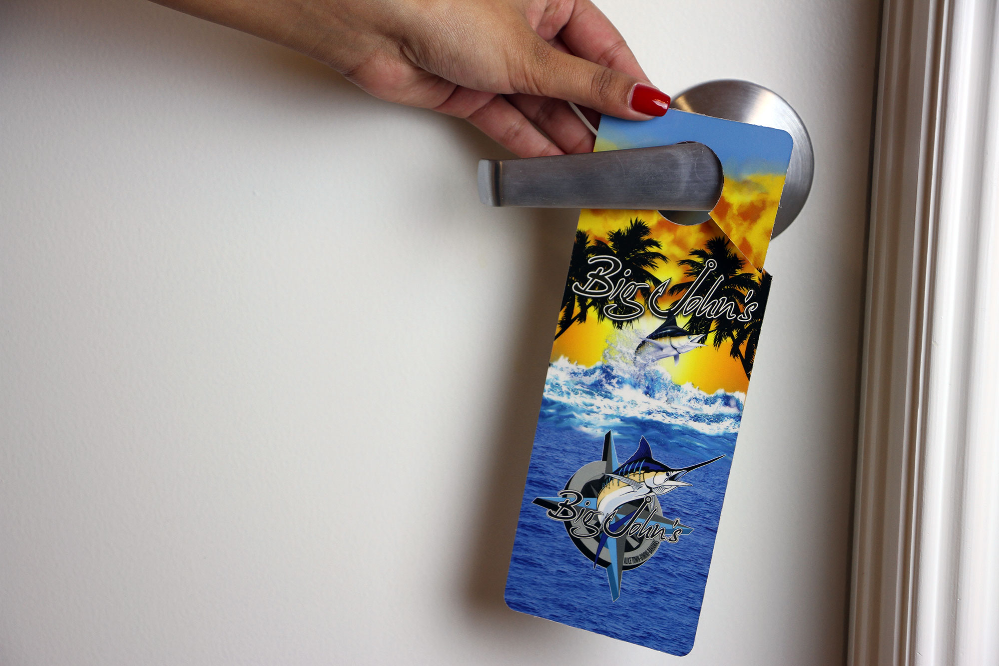 Custom Plastic Door Hangers, Rearview Mirror Hangers Suncoast ID